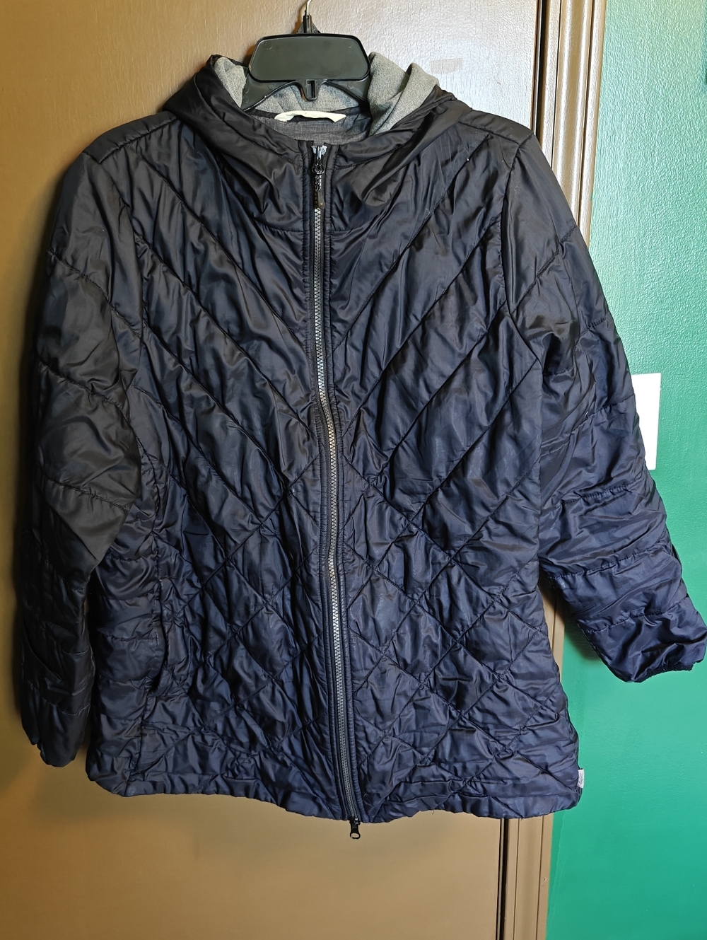 Woolrich Black Quilted Hooded Puffer Jacket - XXL
